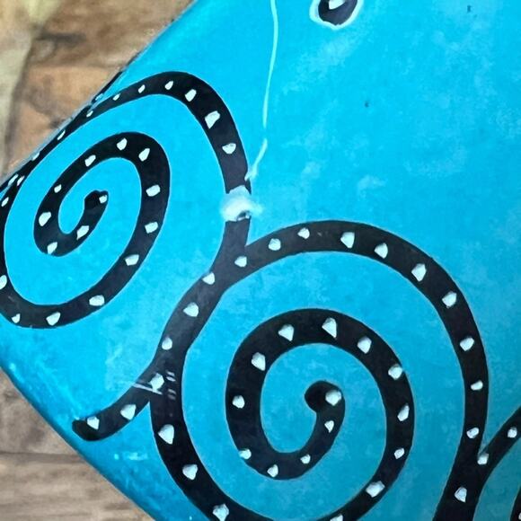 Hand Carved Soapstone Angel 5.4" Tall Turquoise Whitney Plantation - Picture 7 of 11